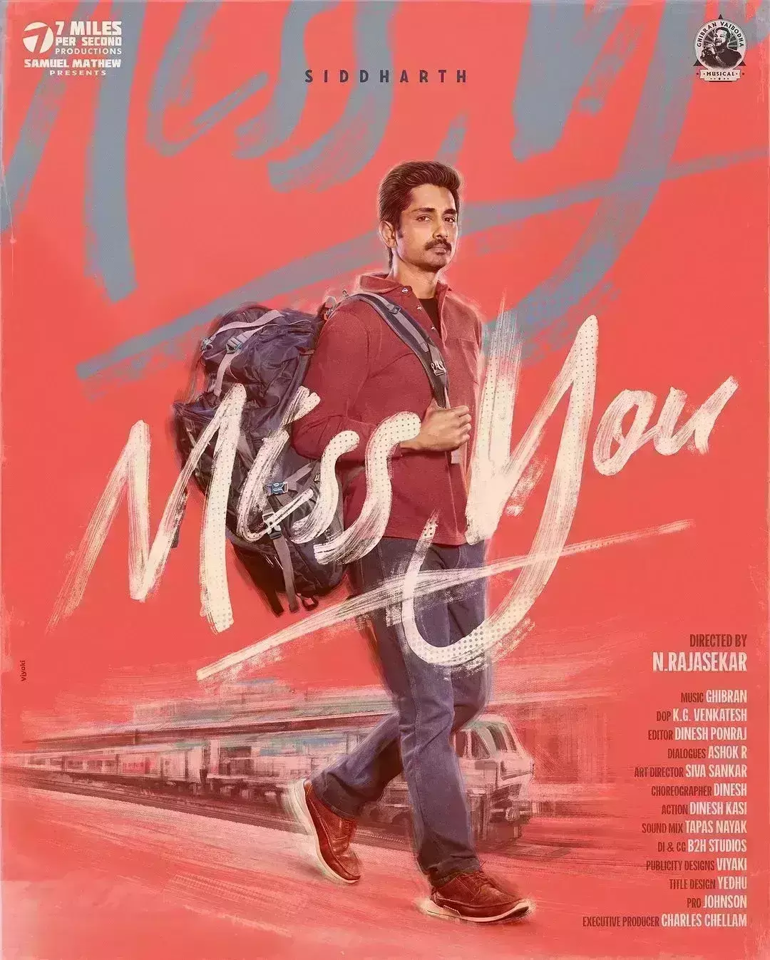 इंडियन 2 के बाद मिस यू से धूम मचाएंगे सिद्धार्थ, निर्माताओं ने जारी किया फिल्म का पहला पोस्टर