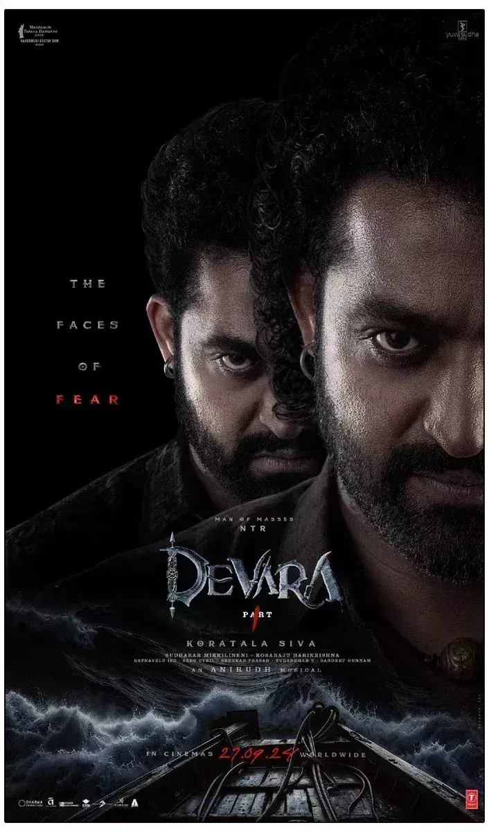 देवरा पार्ट 1 का काउंटडाउन शुरू, जूनियर एटीआर का डबल रोल में सामने आया इंटेंस लुक पोस्टर देवरा पार्ट 1 का काउंटडाउन शुरू, जूनियर एटीआर का डबल रोल में सामने आया इंटेंस लुक पोस्टर