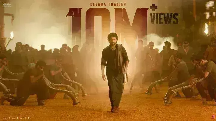 जूनियर एनटीआर की देवरा पार्ट 1 के ट्रेलर ने मचाया गर्दा, एक घंटे में 10 मिलियन व्यूज का आंकड़ा किया पार जूनियर एनटीआर की देवरा पार्ट 1 के ट्रेलर ने मचाया गर्दा, एक घंटे में 10 मिलियन व्यूज का आंकड़ा किया पार