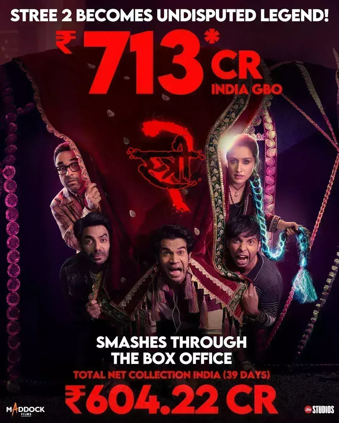 हॉरर-कॉमेडी स्त्री 2 ने रचा इतिहास, बनी 600 करोड़ कमाने वाली देश की पहली हिंदी फिल्म