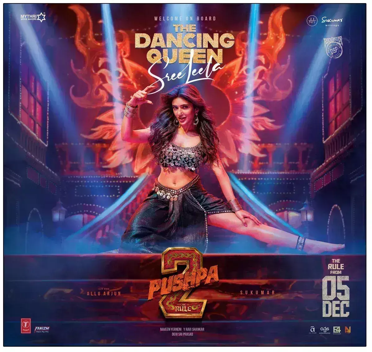 पुष्पा 2 में श्रीलीला की एंट्री, धांसू पोस्टर रिलीज, अल्लू अर्जुन संग डांस फ्लोर पर लागाएंगी आग पुष्पा 2 में श्रीलीला की एंट्री, धांसू पोस्टर रिलीज, अल्लू अर्जुन संग डांस फ्लोर पर लागाएंगी आग