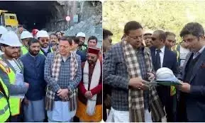 मुख्यमंत्री पुष्कर सिंह धामी ने चमोली जिले के सेवाई में किया ऋषिकेश-कर्णप्रयाग रेल परियोजना का निरीक्षण।