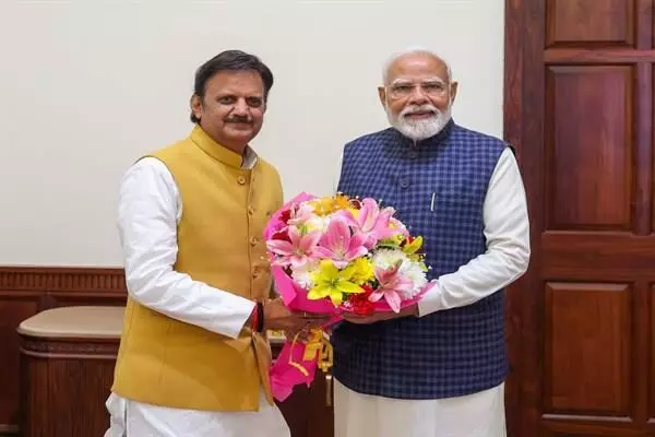 भोपाल- प्रधानमंत्री श्री मोदी से उप मुख्यमंत्री ने की शिष्टाचार भेंट