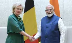 Prime Minister Narendra Modi meets Princess Astrid of Belgium