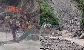 मंदाकिनी और सरस्वती नदी के संगम पर स्थायी पैदल पुल का निर्माण हुआ पूरा