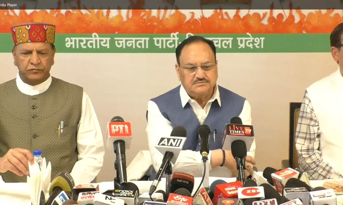 हिमाचल में मिस मैनजमेंट वाली नॉन फरफॉर्मिंग गवर्नमेंट : जेपी नड्डा हिमाचल में मिस मैनजमेंट वाली नॉन फरफॉर्मिंग गवर्नमेंट : जेपी नड्डा