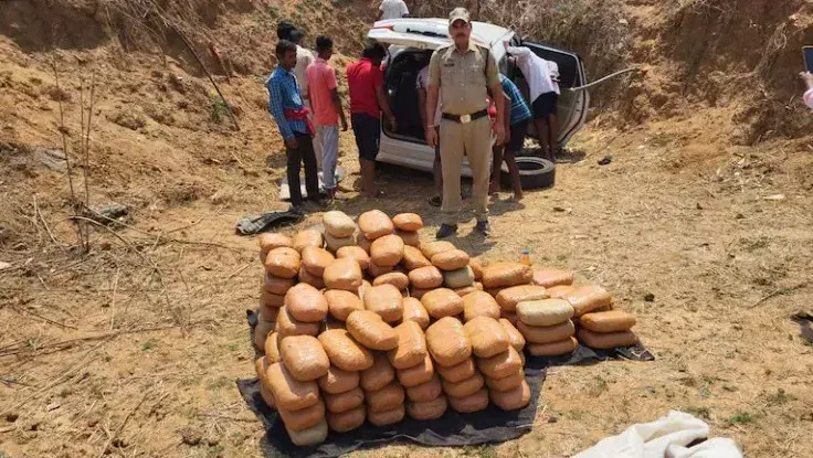 80 लाख रुपए की कीमत का अवैध गांजा बरामद