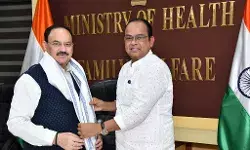 केन्द्रीय स्वास्थ्य मंत्र जे.पी.नड्डा से स्वास्थ्य मंत्री डॉ. इरफान अंसारी की मुलाकात
