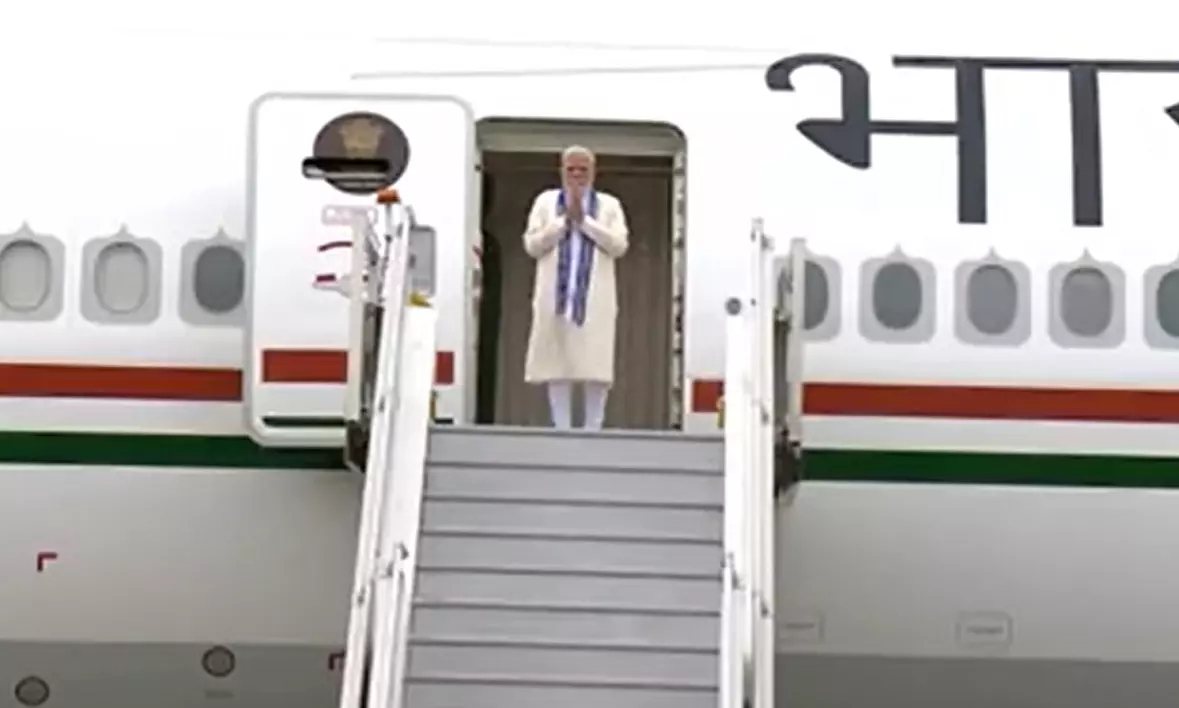 PM Modi arrives home after five-nation diplomatic tour PM Modi arrives home after five-nation diplomatic tour