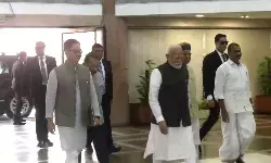 पीएम मोदी ने एनडीए संसदीय दल की बैठक में लिया हिस्सा