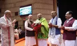 प्रधानमंत्री नरेन्‍द्र मोदी ने एनडीए के उपराष्‍ट्रपति पद के उम्‍मीदवार सी पी राधाकृष्‍णन को सर्वसम्‍मति से चुनने की अपील की