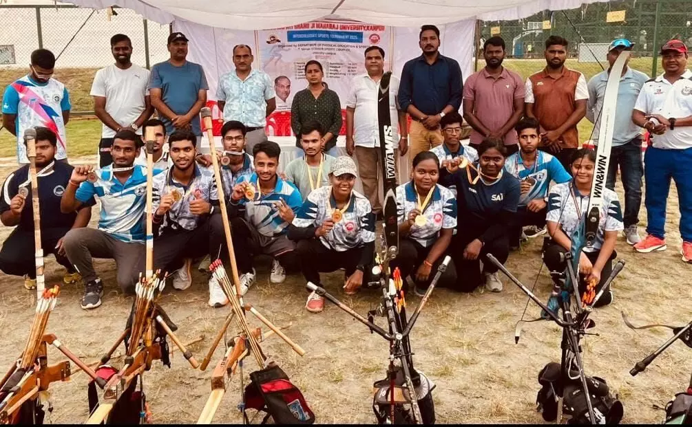 सीएसजेएमयू विश्वविद्यालय में अंतर महाविद्यालय तीरंदाजी प्रतियोगिता का आयोजन किया गया