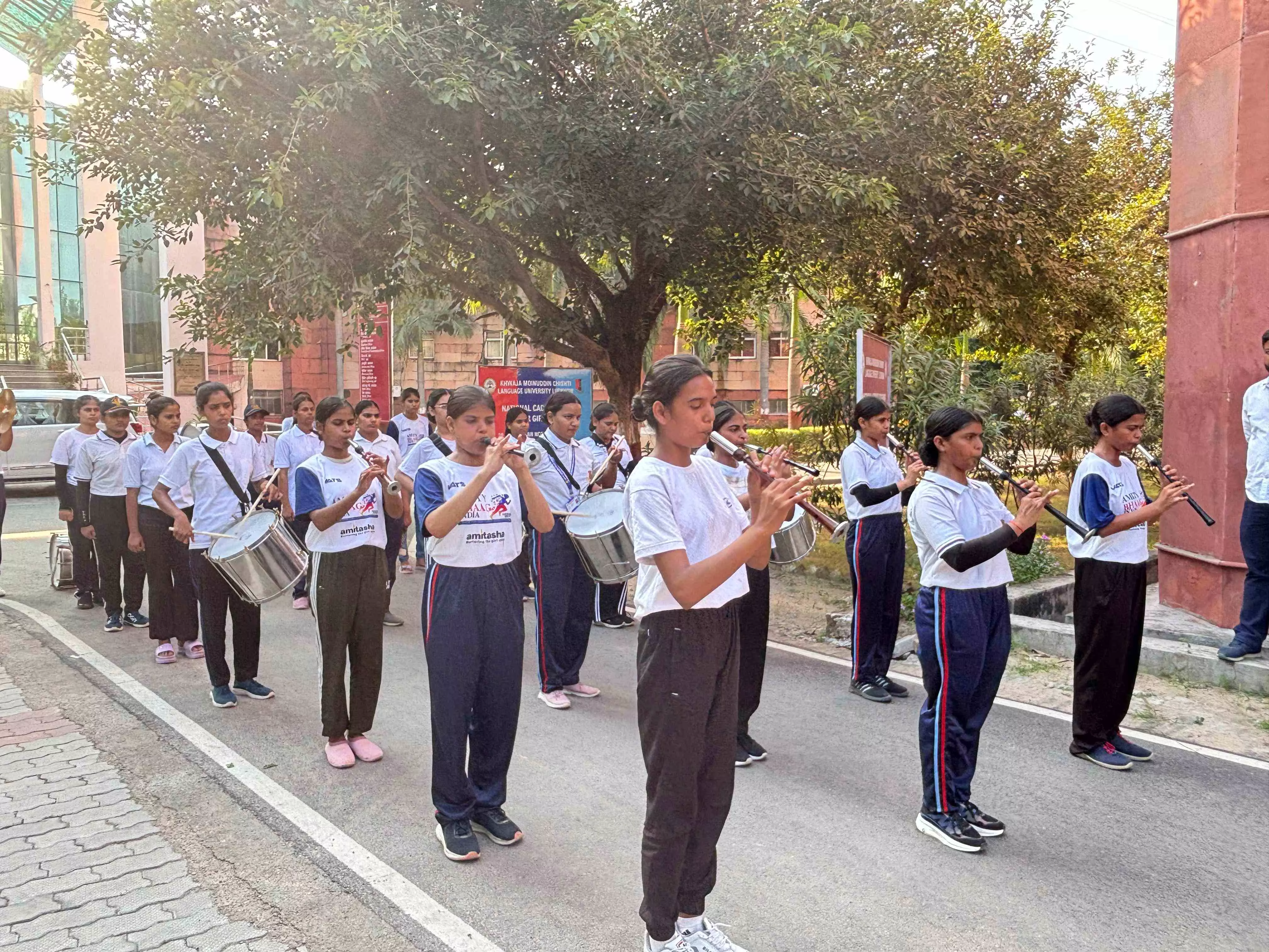 भाषा विश्वविद्यालय में प्रदेश की पहली गर्ल्स एनसीसी बैंड तैयार