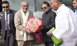 उपराष्ट्रपति राधाकृष्णन का पुडुचेरी पहुंचने पर हुआ भव्य स्वागत