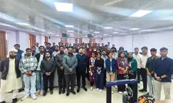 भाषा विवि के यांत्रिक अभियांत्रिकी विभाग एवं स्पार्क्स (रोबोटिक्स क्लब, KMCLU) द्वारा हुआ एक दिवसीय कार्यशाला का आयोजन