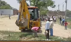 संभल में तालाब की जमीन से हटाया गया अतिक्रमण 10 हेक्टेयर भूमि कराई गई कब्जा मुक्त