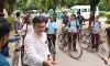 नशा मुक्ति अभियान के तहत भाषा विश्वविद्यालय में निकली 36 किलोमीटर लंबी साइकिल यात्रा