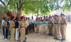 नशे के खिलाफ जागरूकता की अलख जगा रहे भाषा विवि के एनसीसी कैडेट्स