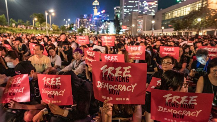 Protesters gone violent in Hong Kong