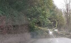 Ciara has caused flooding in Lancashire, UK.