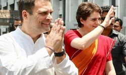 अमेठी से राहुल गांधी ने  नामांकन पत्र दाखिल किया, राहुल और प्रियंका को देखने उमड़ी  भीड़