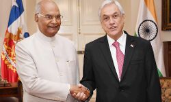 President of India in Chile; Leads Delegation Level Talks; Addresses India-Chile Business Forum as well as students at the University of Chile